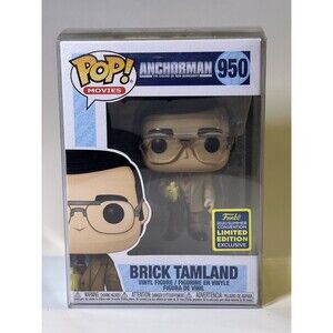 Funko Pop! Anchorman  Brick Tamland - Con Exclusive #950 Steve Carrell PROTECTOR